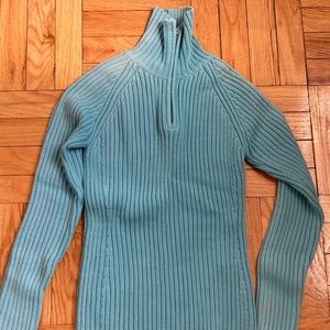 Vintage Rare Y2K Tuff Cookies Icy blue pullover zip sweater
